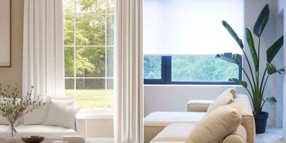 estores o cortinas para el salón